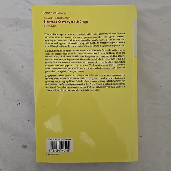 Differential Geometry and Lie Groups: A Second Course (Paperback or Softback) - Picture 4 of 11
